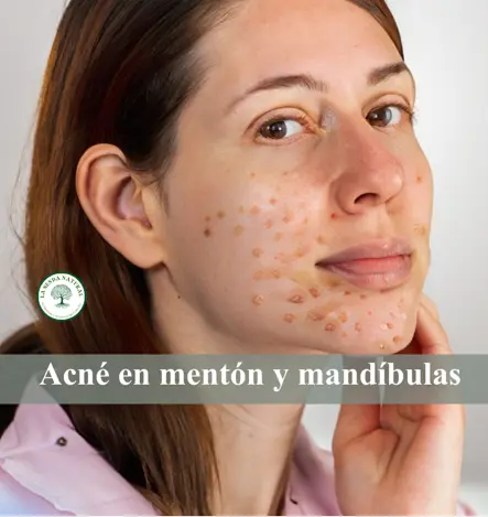 Acné en menton y mejillas