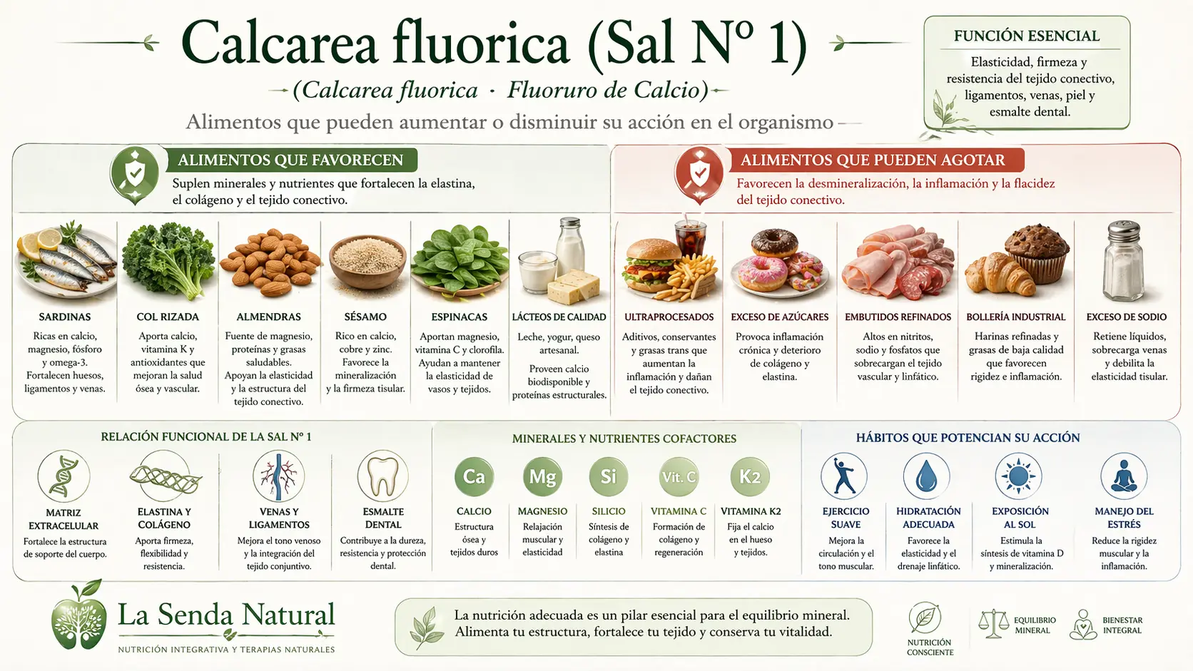 Calcárea fluorica y alimentos