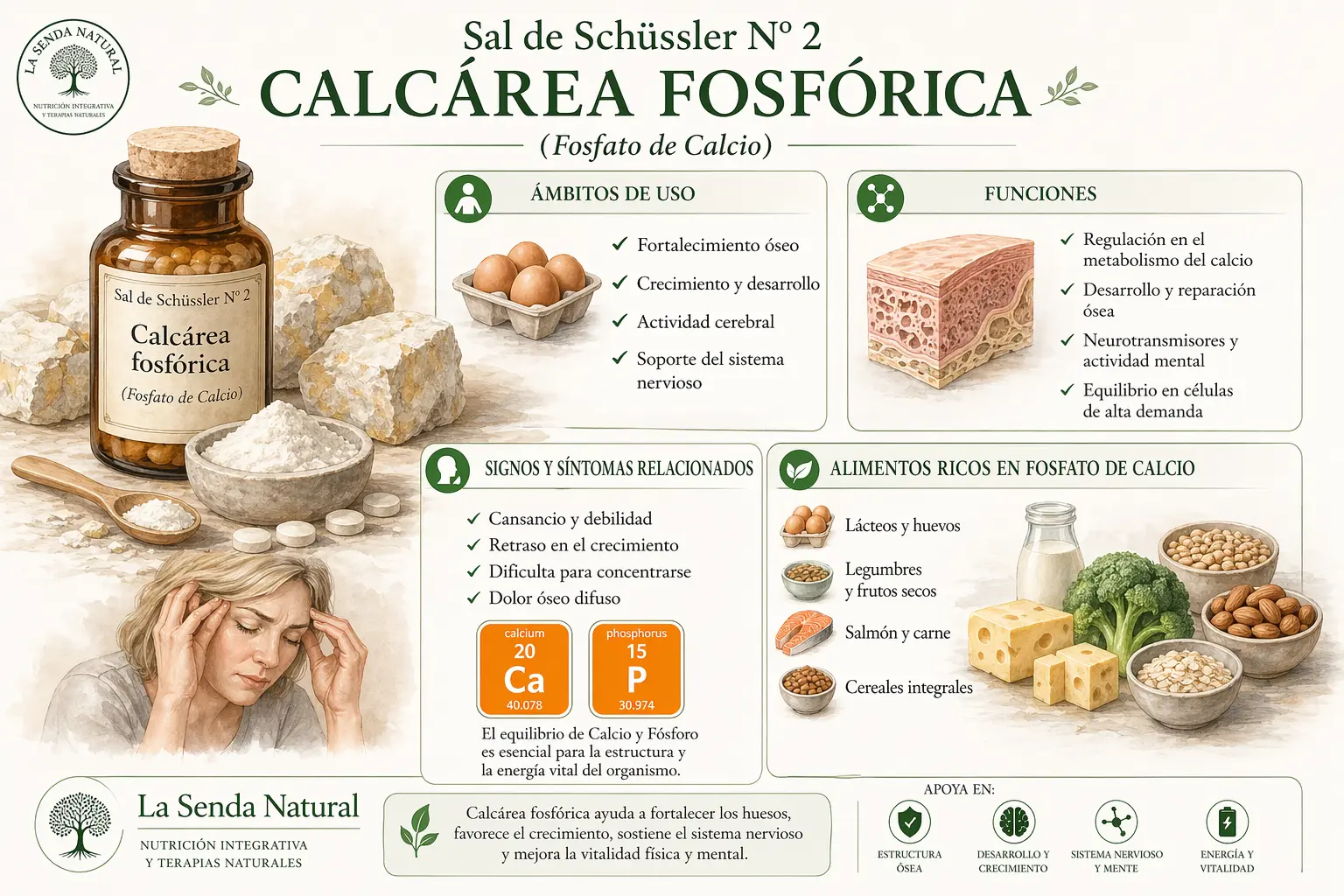 Calcarea fosfórica usos y funciones