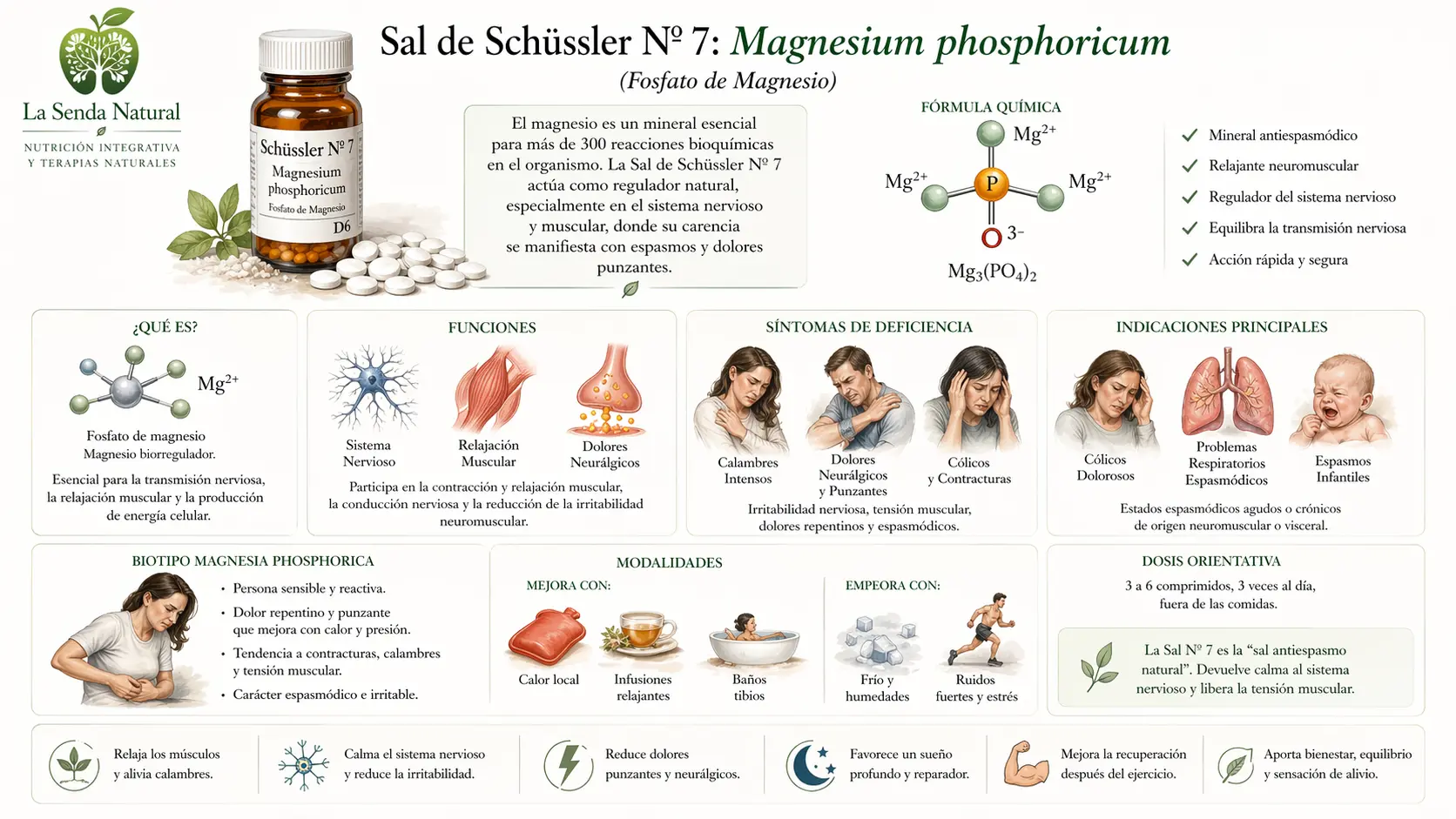 Características de la sal Magnesia fosfórica