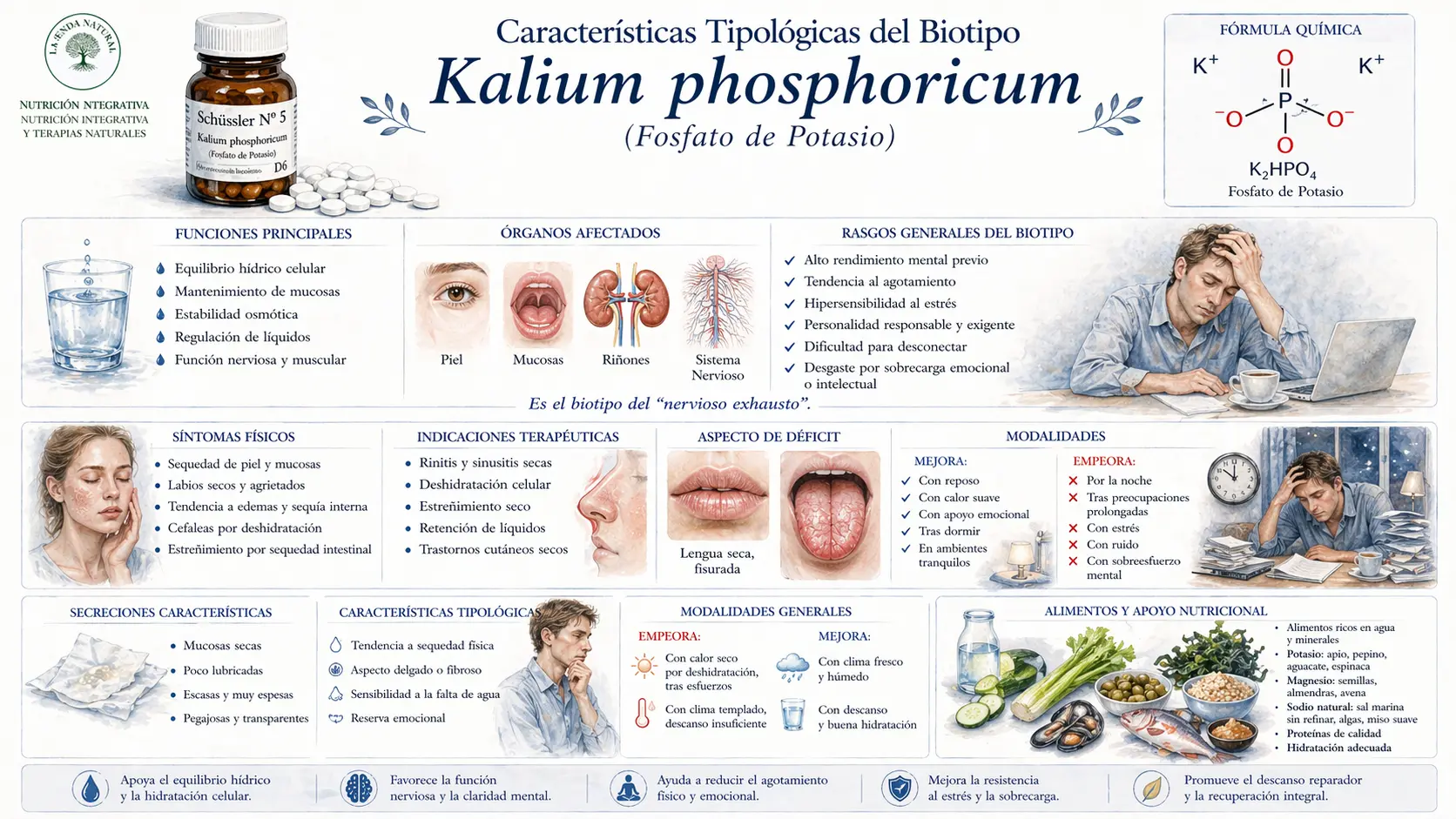 Características sal Kalium phosphoricum