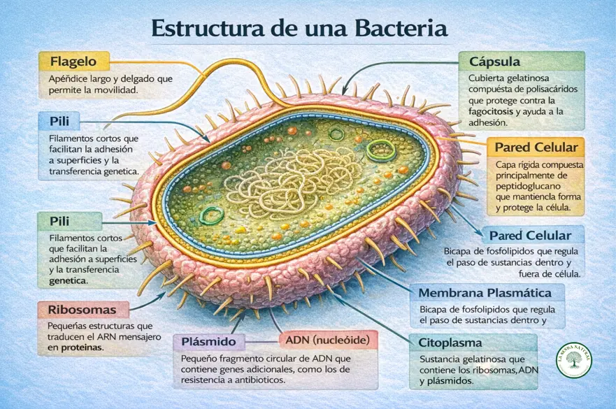 Estructura de una bacteria