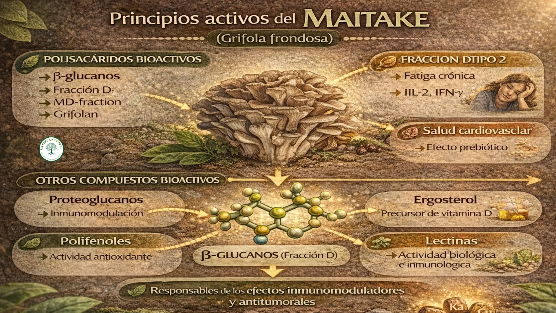 Principios activos del hongo Maitake