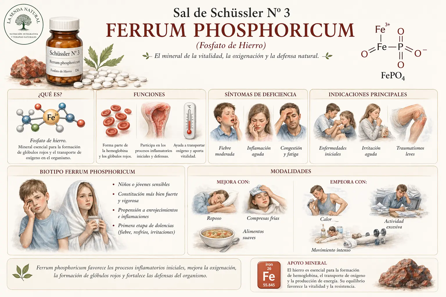 Usos y funciones de ferrum phosphoricum