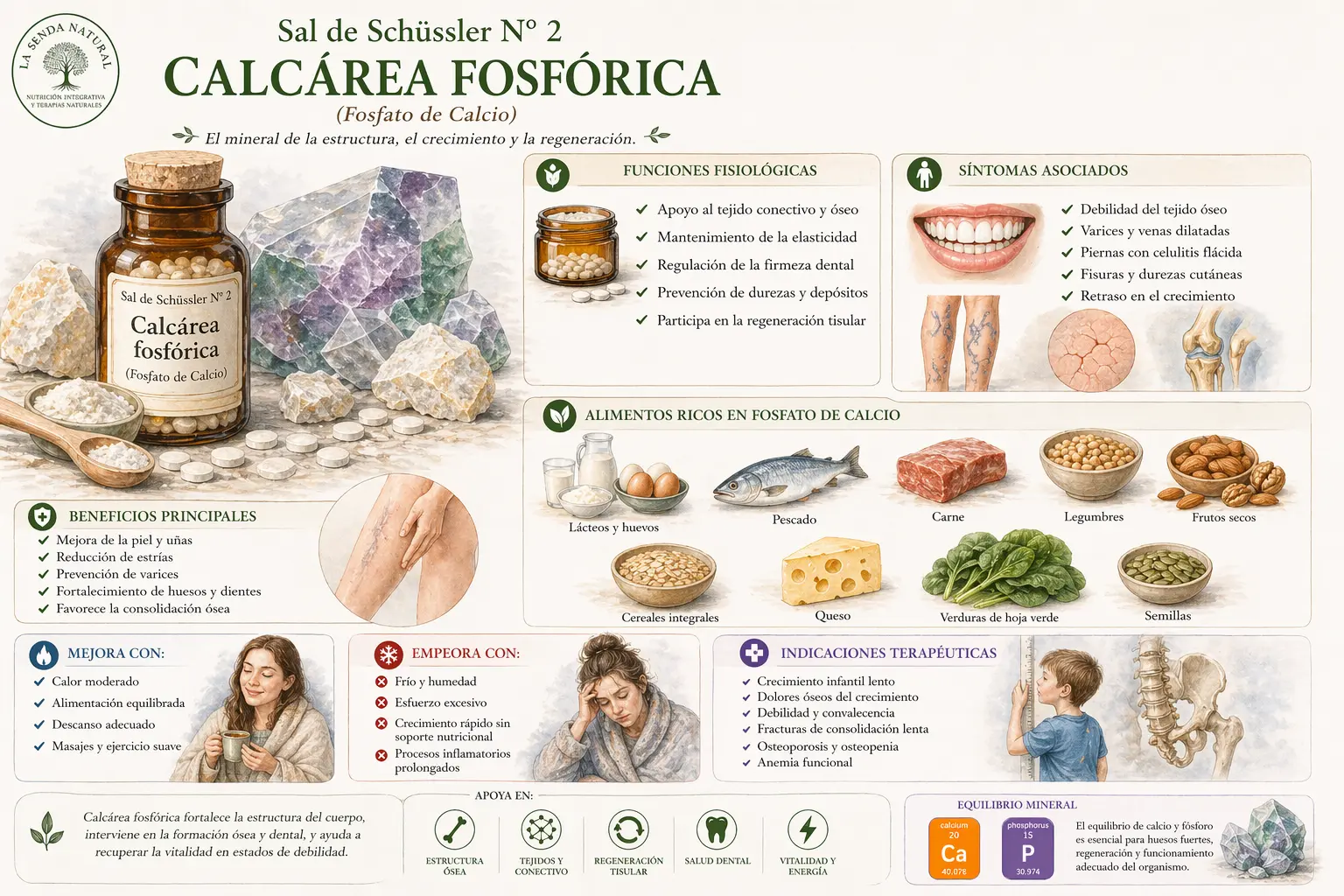 alimentos y calcárea fosforica