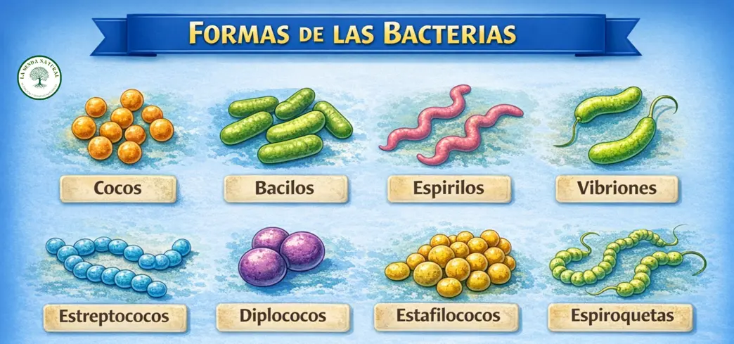 formas típicas de las bacterias