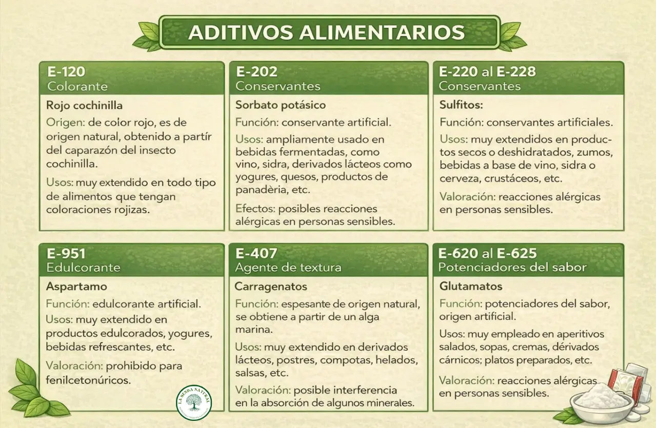 guia de aditivos alimentarios