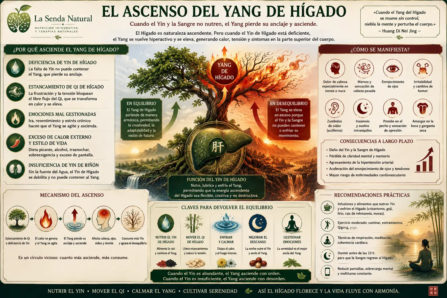El ascenso del Yang de hígado