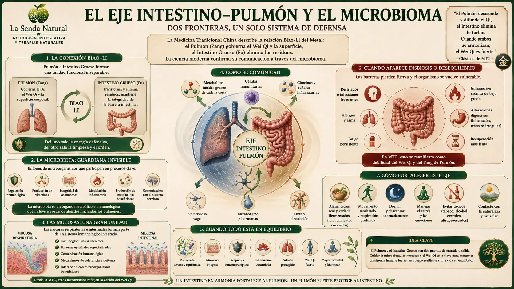 El eje intestino-Pulmón y el microbioma