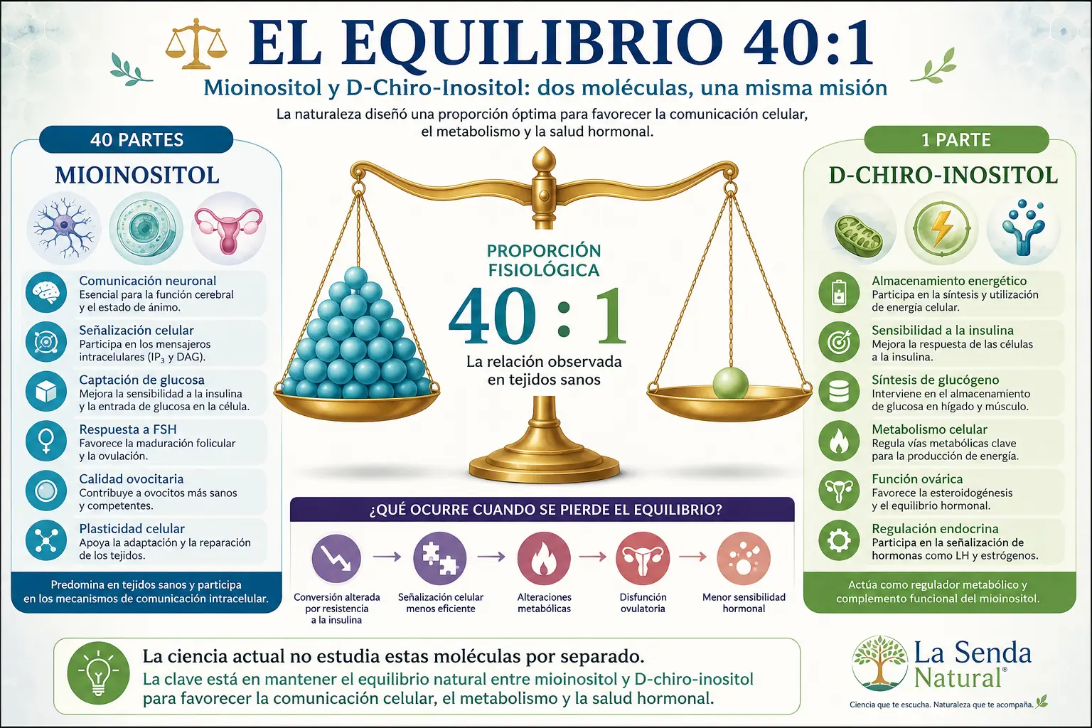 El regulador metabólico que trabaja junto al mioinositol