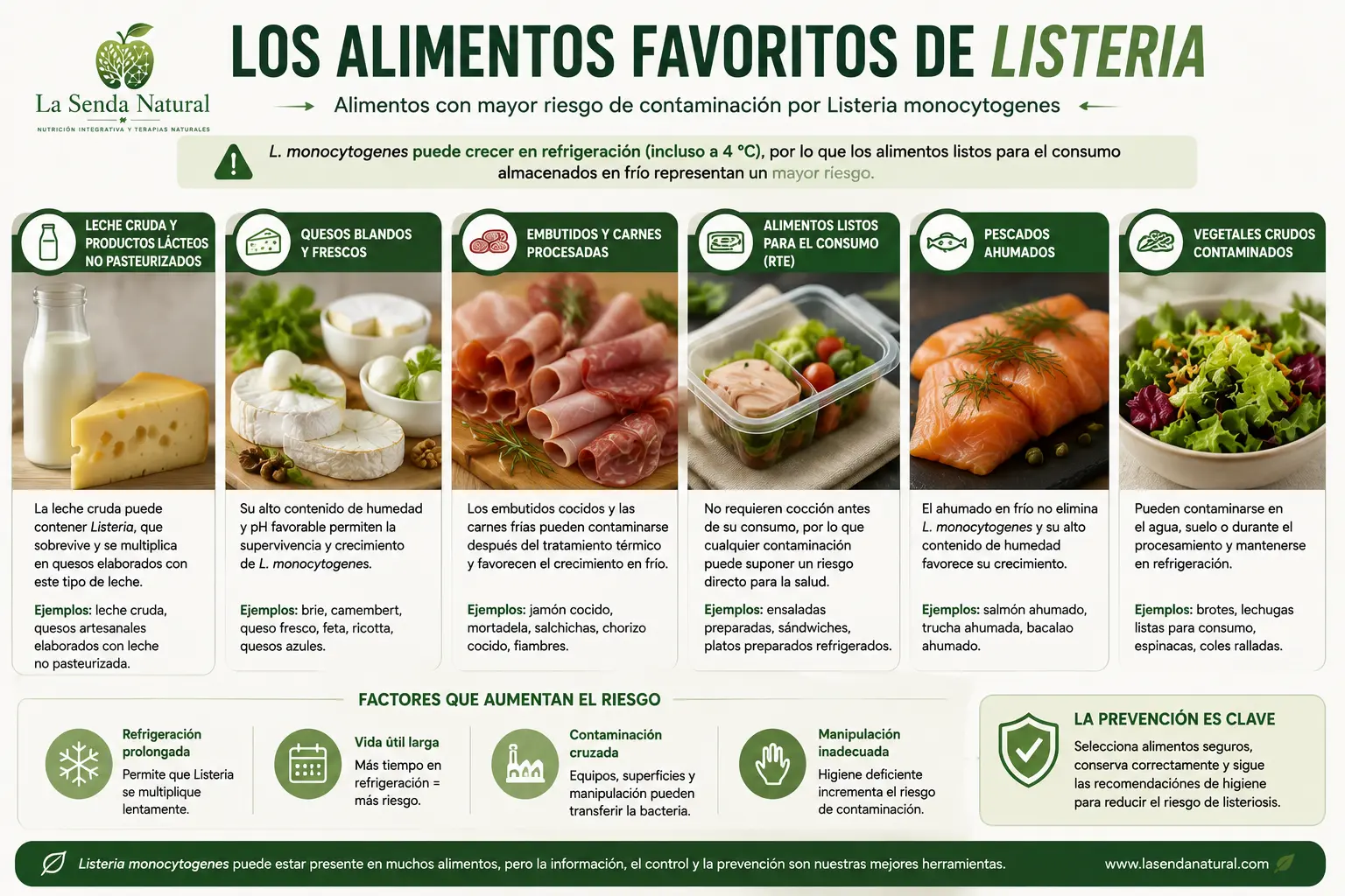 LOS ALIMENTOS FAVORITOS DE LA LISTERIA