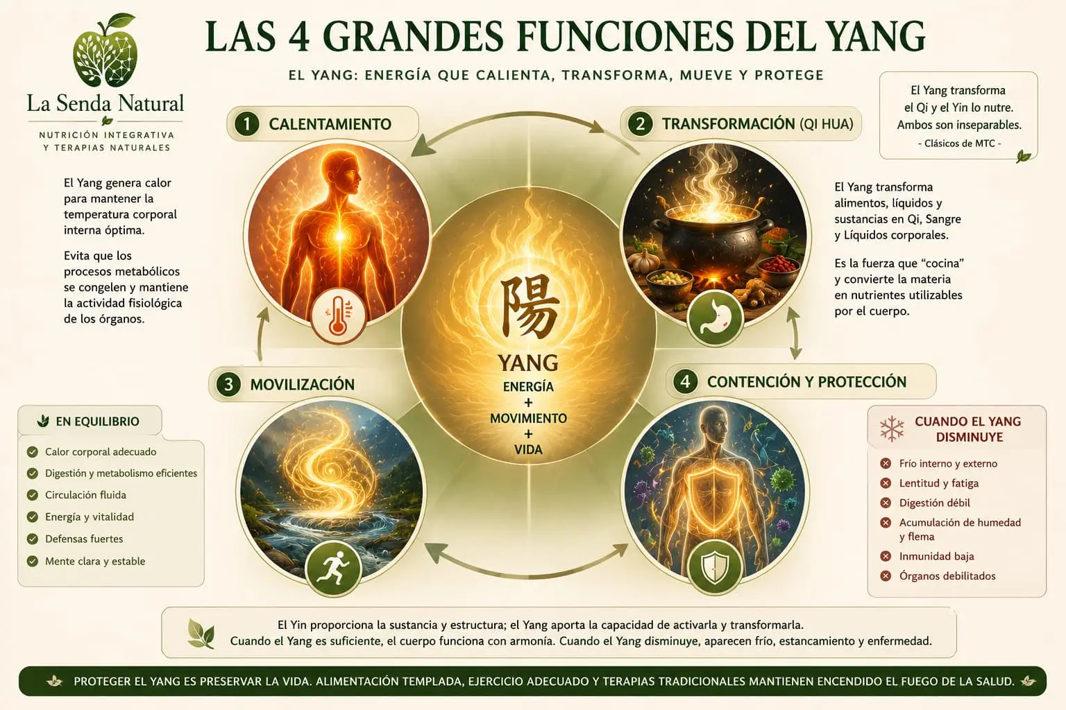 Las 4 grandes funciones del Yang