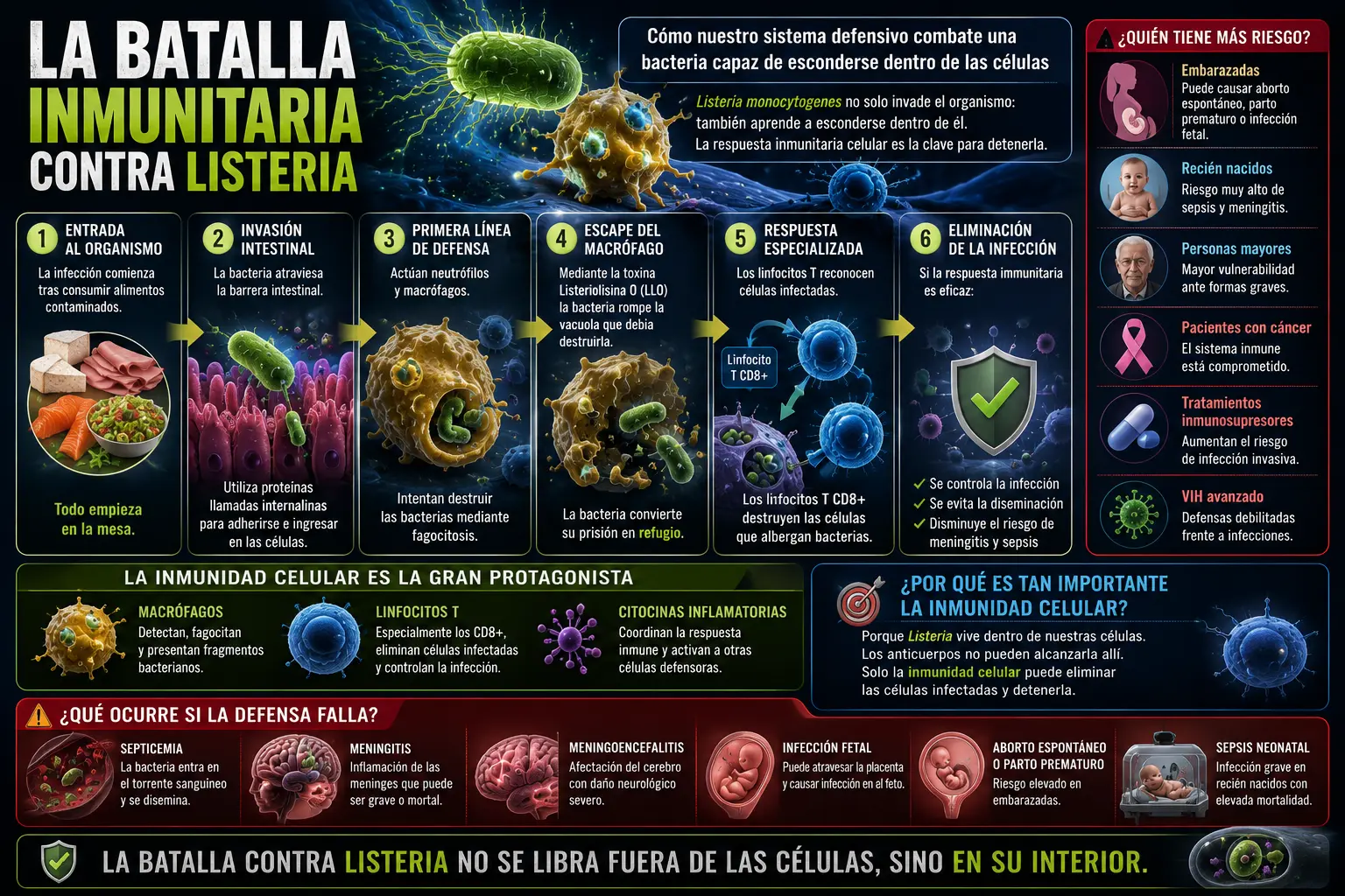 listeria batalla contra la inmunidad