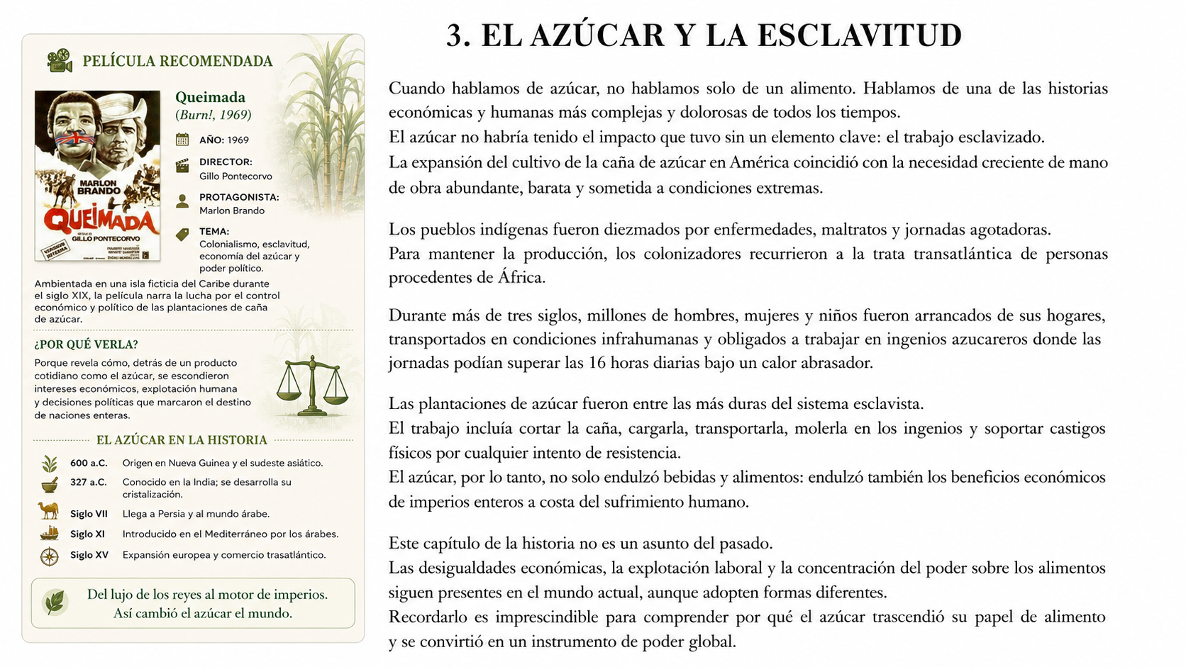 EL AZÚCAR 5 El Azúcar y la esclavitud