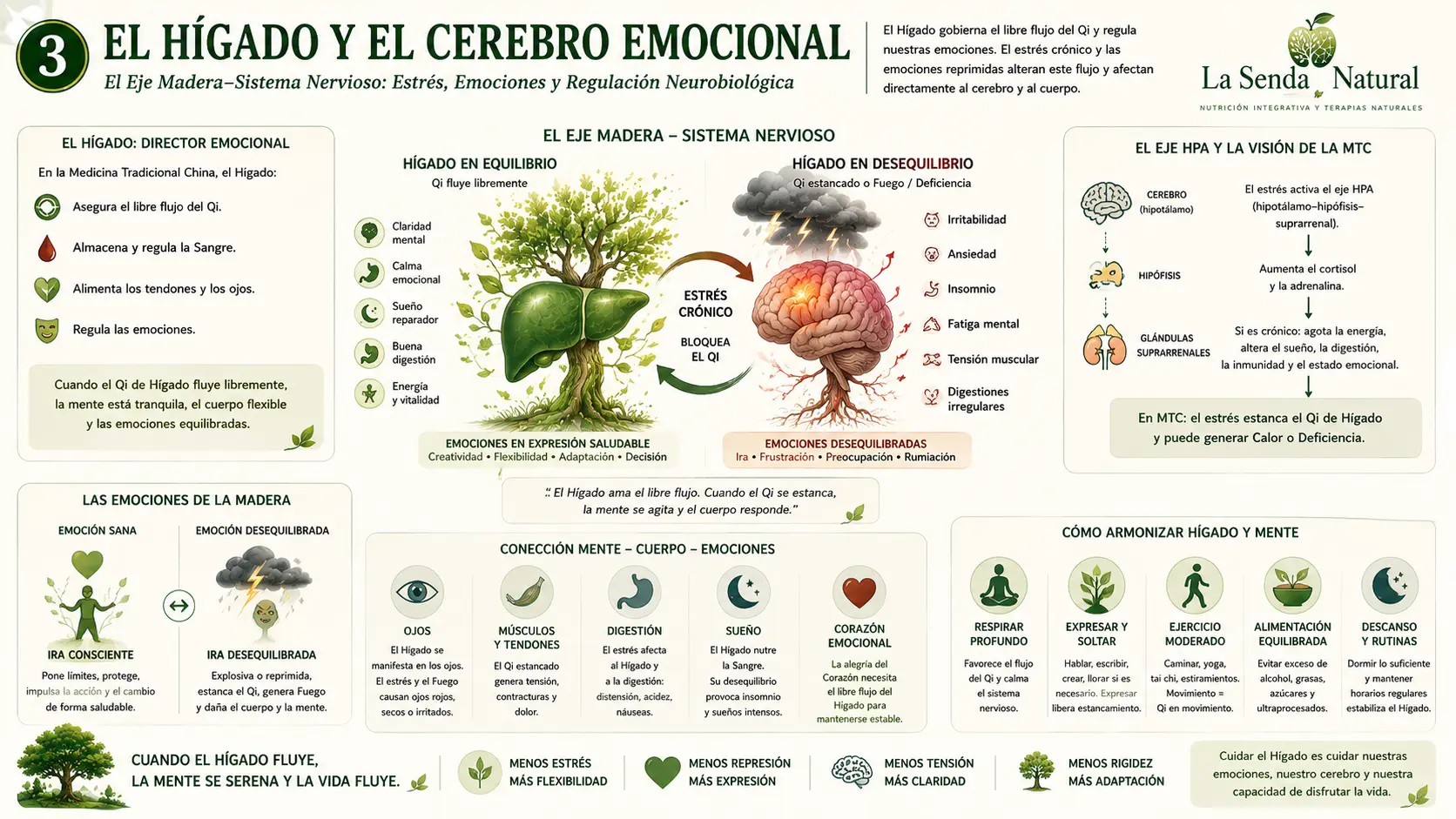 El hígado y el cerebro emocional