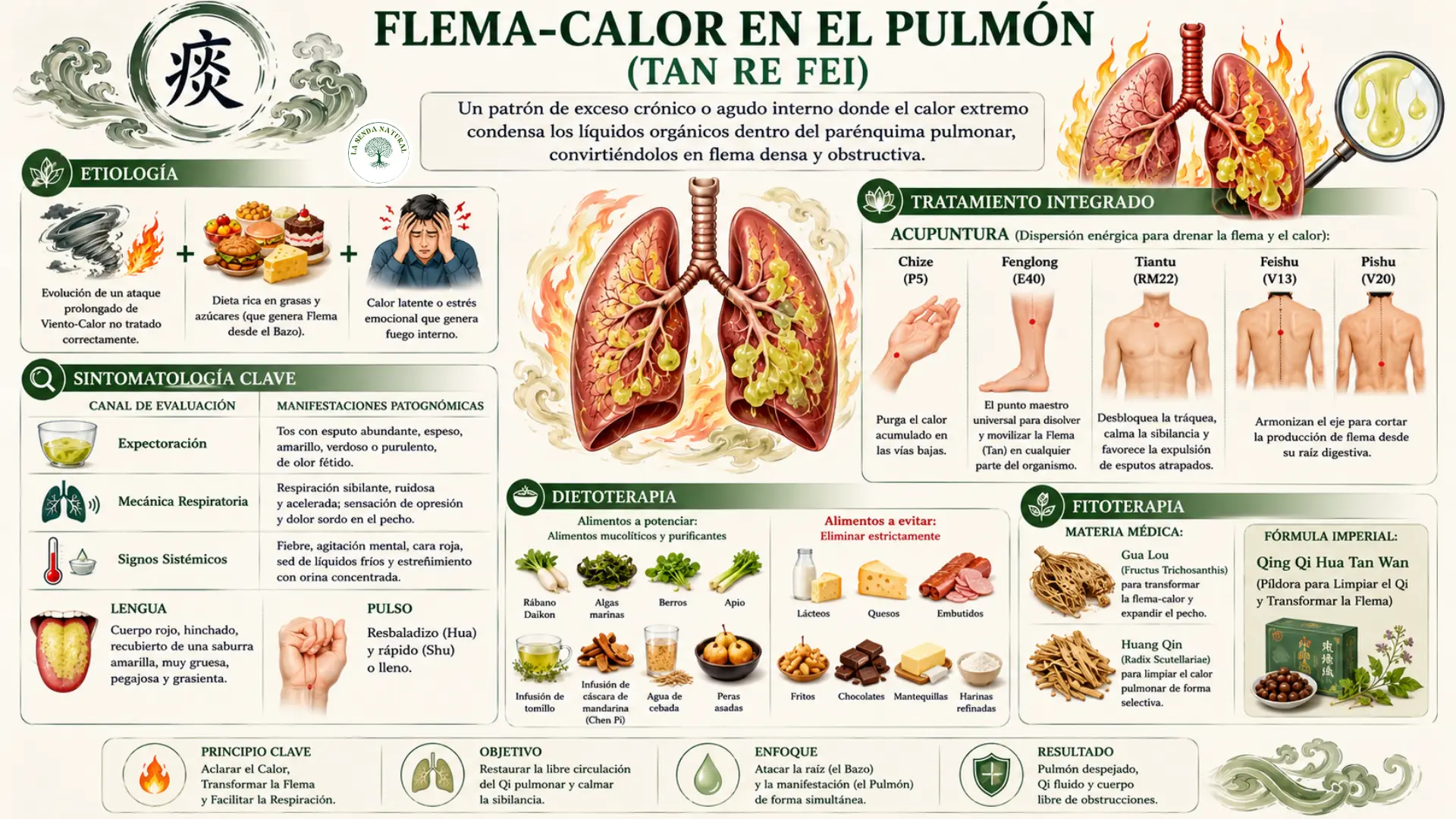 Flema Calor en el pulmón