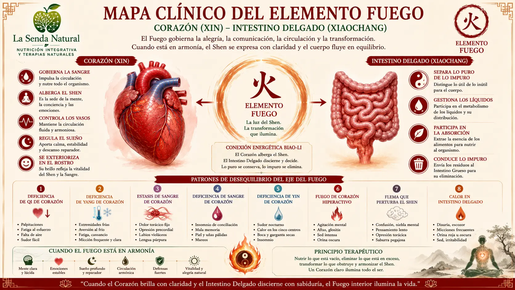 Mapa clínico del elemento fuego