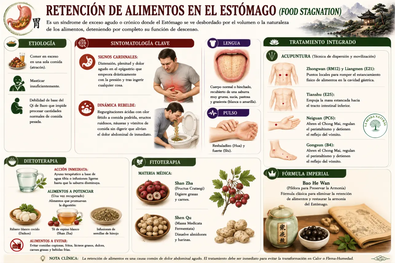 Retención de alimentos en el estómago