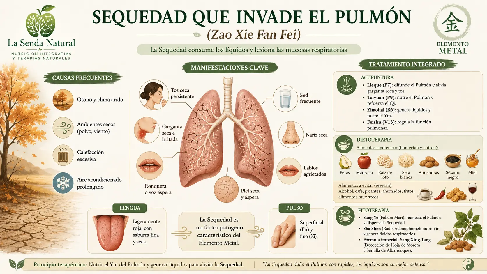 Sequedad humedad en el pulmón
