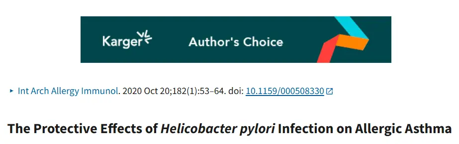helicobacter y asma