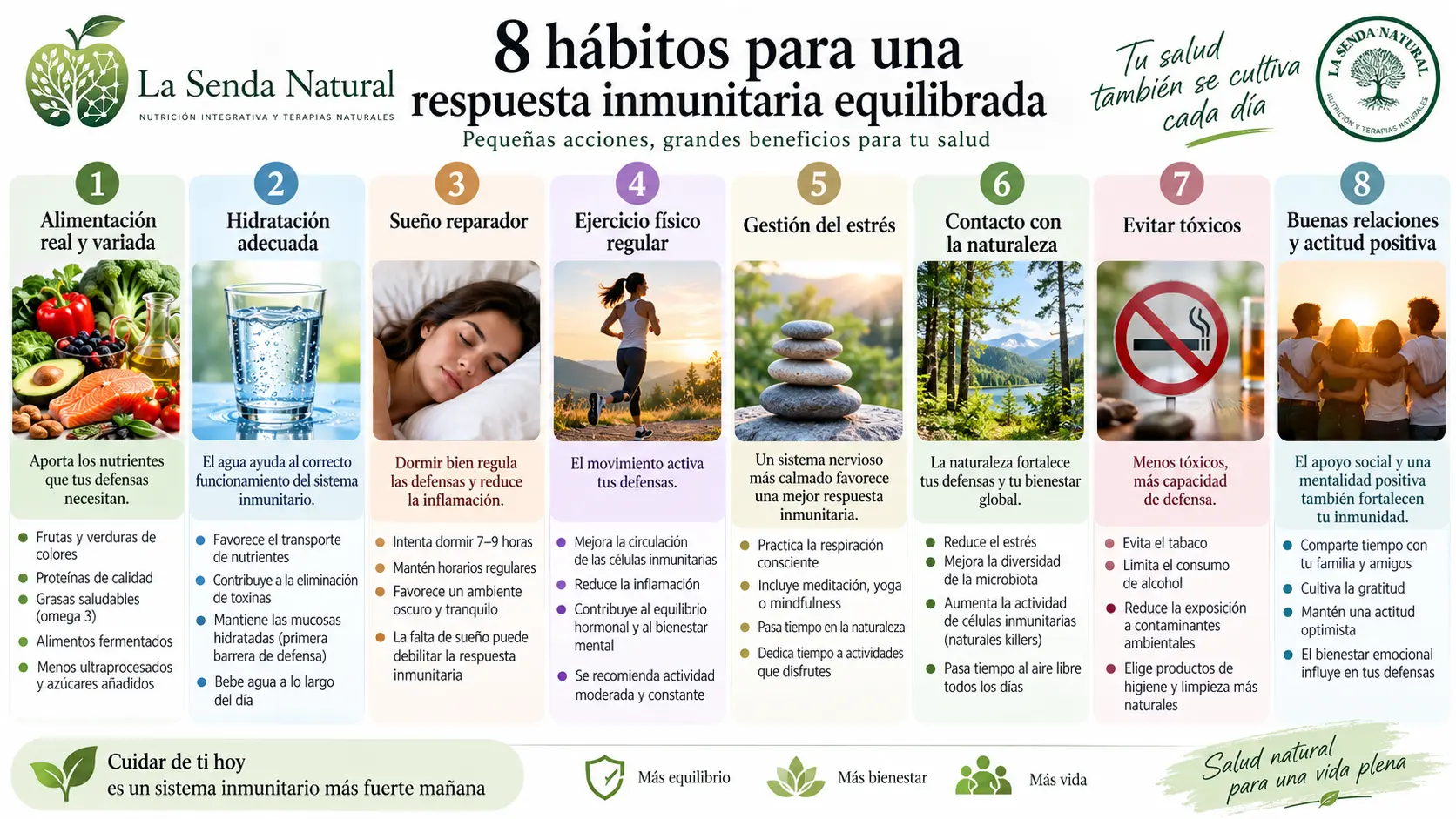 8 hábitos que favorecen una respuesta inmunitaria equilibrada 2 8 hábitos que favorecen una respuesta inmune
