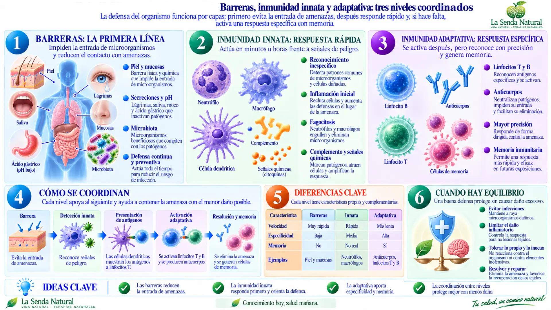 Qué es el sistema inmune 2 Barreras, inmunidad innata y adaptativa