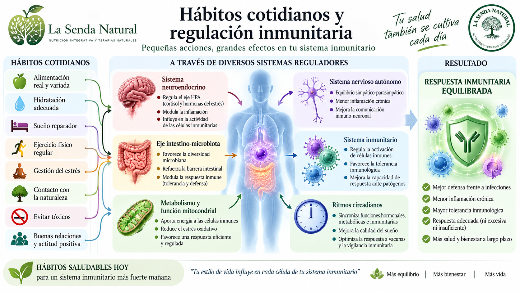 8 hábitos que favorecen una respuesta inmunitaria equilibrada 3 Hábitos cotidianos y respuesta inmunitaria