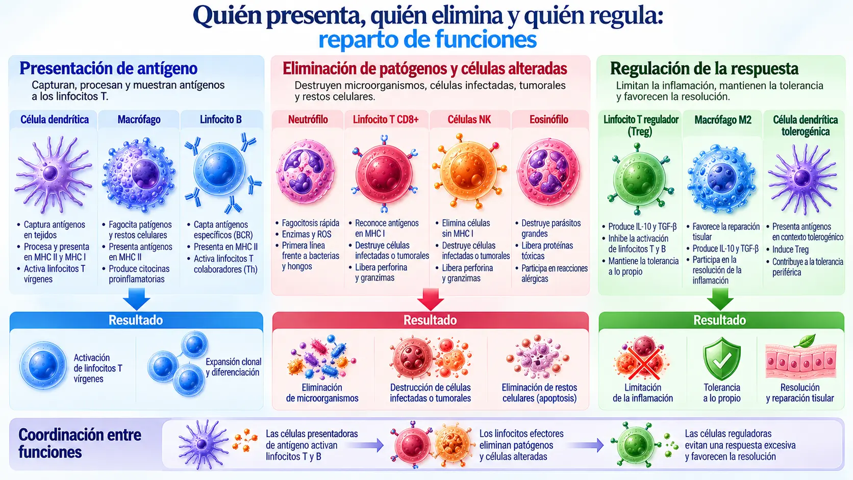 Órganos y tejidos del sistema inmunitario 4 Funciones de las células inmunitarias